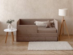 Диван-кровать Happy (капучино) в Восходе - voskhod.mebel-nsk.ru | фото