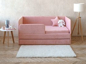 Диван-кровать Happy (коралловый) в Восходе - voskhod.mebel-nsk.ru | фото