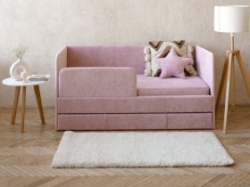 Диван-кровать Happy (розовый) в Восходе - voskhod.mebel-nsk.ru | фото