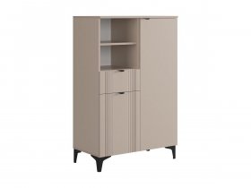 Комод 2 Рич (кашемир/фрапучино матовый/черный) в Восходе - voskhod.mebel-nsk.ru | фото