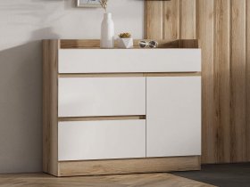Комод с дверкой Брауни (дуб делано/белый) в Восходе - voskhod.mebel-nsk.ru | фото
