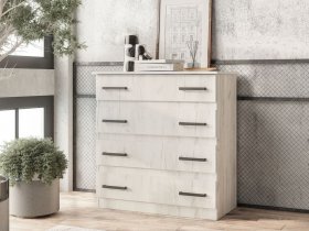 Комод Стандарт-6 NEW (дуб крафт белый) в Восходе - voskhod.mebel-nsk.ru | фото