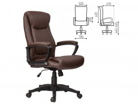 Кресло офисное BRABIX Enter EX-511, коричневое в Восходе - voskhod.mebel-nsk.ru | фото
