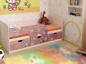 Кровать детская с ящиками 1,86 Минима Hello Kitty в Восходе - voskhod.mebel-nsk.ru | фото