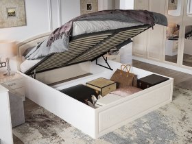 Кровать двуспальная 1,6 м Венеция КРМП-160 с подъемным механизмом в Восходе - voskhod.mebel-nsk.ru | фото