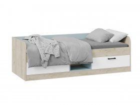 Кровать комбинированная «Оливер» Тип 1 401.003.000 (дуб крафт серый/белый/серо-голубой) в Восходе - voskhod.mebel-nsk.ru | фото