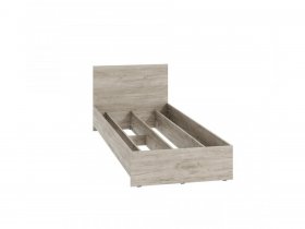 Кровать односпальная КР-080 Ронда (дуб крафт серый) в Восходе - voskhod.mebel-nsk.ru | фото