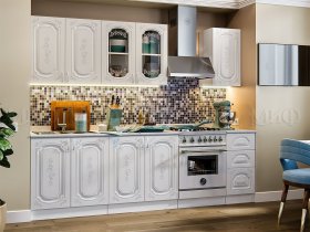 Кухонный гарнитур Лиза-2 (белый) в Восходе - voskhod.mebel-nsk.ru | фото
