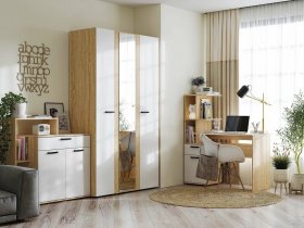 Модульная детская Санса (дуб сонома/белый) в Восходе - voskhod.mebel-nsk.ru | фото