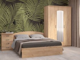 Модульная спальня Ирина (дуб крафт золотой) в Восходе - voskhod.mebel-nsk.ru | фото