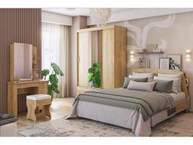 Модульная спальня Виктория-1 (дуб крафт золотой) в Восходе - voskhod.mebel-nsk.ru | фото