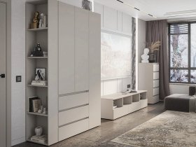Модульная стенка Люмо (кашемир) в Восходе - voskhod.mebel-nsk.ru | фото