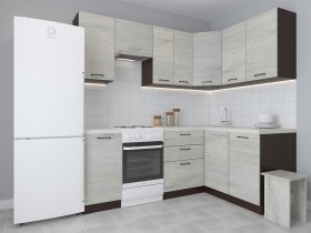 Модульная угловая кухня 1,4м*2,1м Лада (пикард) в Восходе - voskhod.mebel-nsk.ru | фото