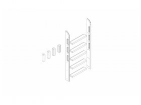 Пакет №10 Прямая лестница и опоры для двухъярусной кровати Соня в Восходе - voskhod.mebel-nsk.ru | фото