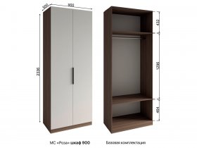 Шкаф 900 Роза (орех франклин карамельный/бежевый скин) в Восходе - voskhod.mebel-nsk.ru | фото