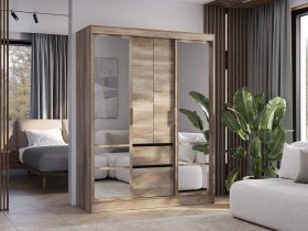 Шкаф-купе ШКК-06 Энигма (венге/дуб каньон) в Восходе - voskhod.mebel-nsk.ru | фото