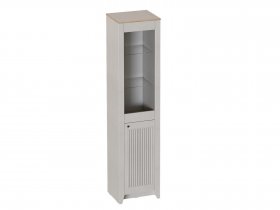 Шкаф-витрина однодверная Валенсия (гостиная) в Восходе - voskhod.mebel-nsk.ru | фото