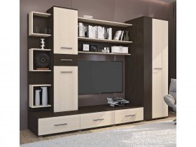 Стенка Верона (дуб венге/дуб молочный) в Восходе - voskhod.mebel-nsk.ru | фото