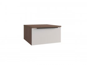 Тумба прикроватная 450 Роза (орех франклин карамельный/бежевый скин) в Восходе - voskhod.mebel-nsk.ru | фото