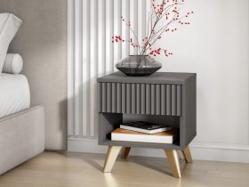 Тумба прикроватная Эккервуд (графит) в Восходе - voskhod.mebel-nsk.ru | фото