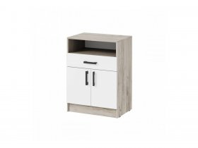 Тумба ТБ-1 Вега (дуб крафт серый/белый) в Восходе - voskhod.mebel-nsk.ru | фото